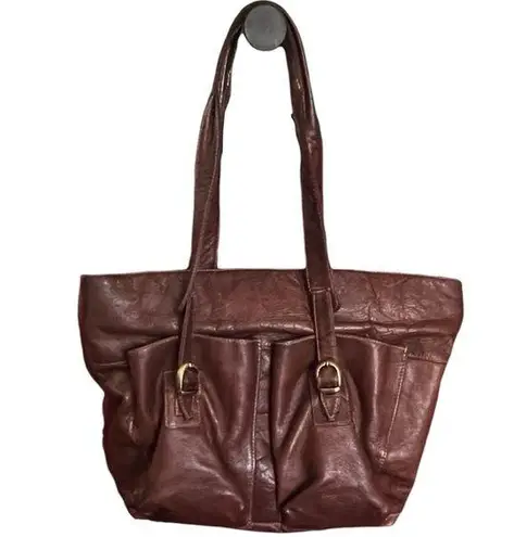 Vintage Choas Leather Collection Brown Handbag