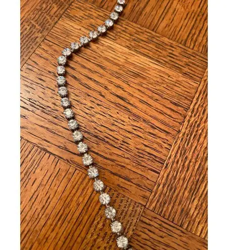 Rhinestone chain belt Silver