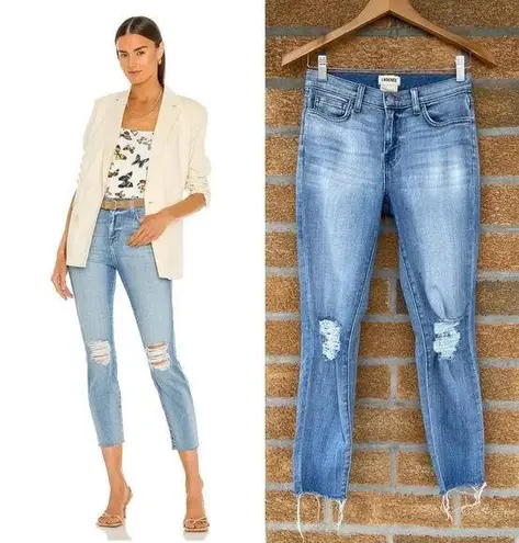 L'Agence El Matador French Slim Mid-Rise Jeans in Dry Ice sz 25