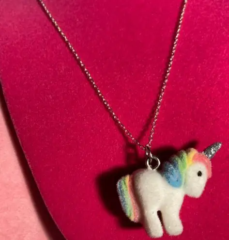 Boutique Unicorn Pony Rainbow Sterling Silver 925 Necklace Girls Horse Jewelry Lolita Egirl Y2K
