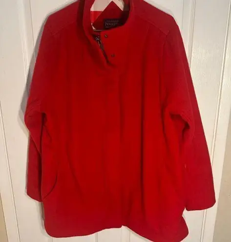 Pendleton XL Women’s Wool Cherry Red Pea Coat Vintage