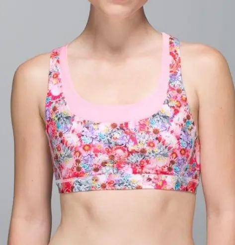 Lululemon Run: Stuff Your Bra II - Flowabunga Mini Multi/Bleached Coral - Size 4