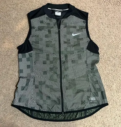 Nike  Running Vest Aeroloft Flash 800 Goose Down Military Green Camo Medium thumbnail 3
