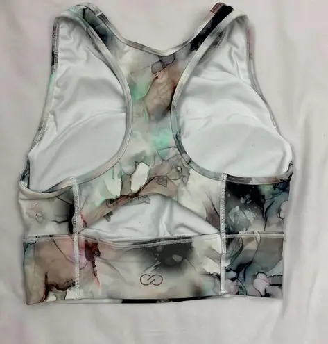Calia mixed paint effect white sports bra/workout top woman’s size xtra small