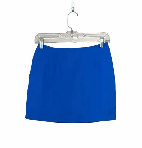 Page Neon Blue Fully Lined Mini Skirt