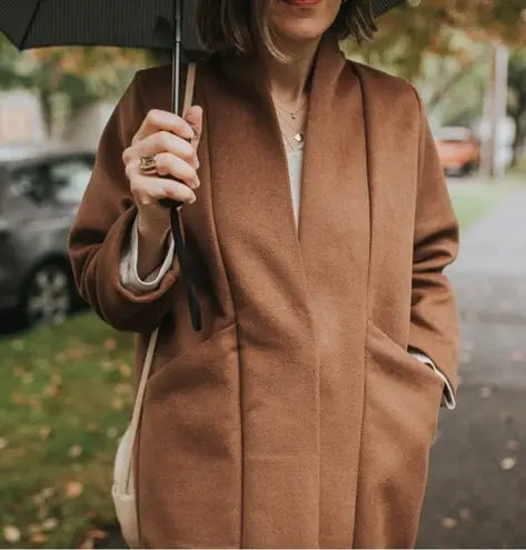 Only Child Sonora Hooded Wool Coat in Umber Brown