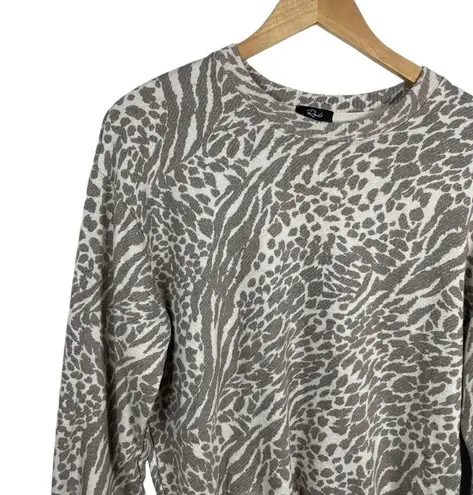 Rails Ramona Mixed Animal Print Crewneck Sweatshirt in Tan/Ivory Size M