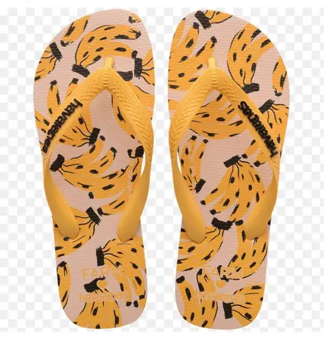 Farm Rio Havaianas x Cheetah Bananas Flip Flop. Size 9/10
