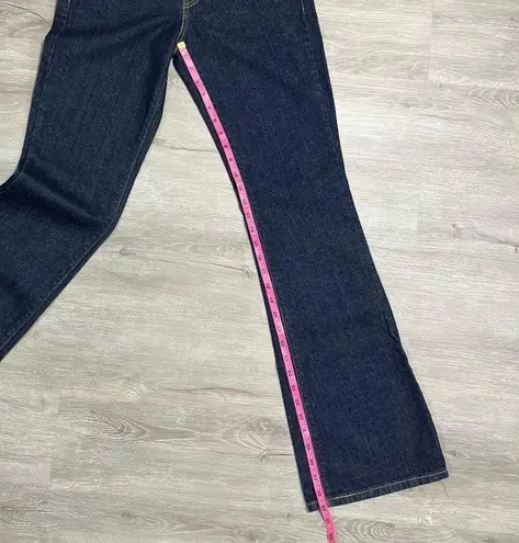 Dark Wash Bootcut Jeans Size 8 Contrast Stitching 100% Cotton Women’s Blue