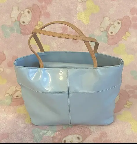 Estée Lauder Baby Blue adorable handbag beige leather handle straps (NEW)