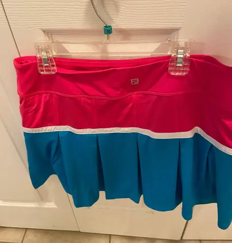 FILA Raspberry & Blue Tennis Skort size Lg