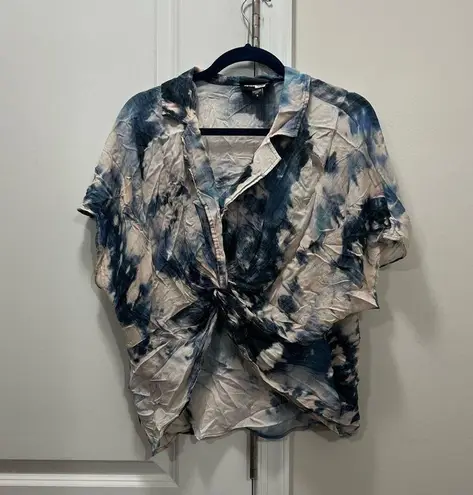 Fifteen Twenty FLAWED Tie Dye Twist Front Top Size Small $176