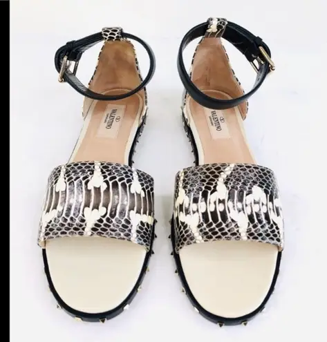 Valentino Garavani Snakeskin Soul Rockstud Sandals