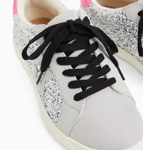 Torrid WHITE GLITTER LOWTOP LACE-UP SNEAKER 