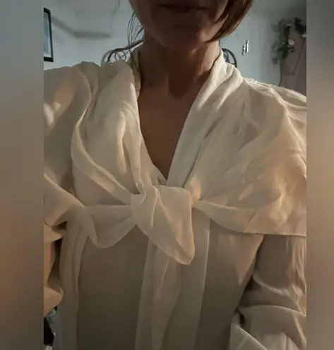 See By Chloe Silk Front Bow Tie Dress w/ Sailor Shawl