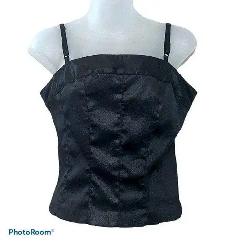 Wrapper Black Faux Crocodile Skin Adjustable Tank