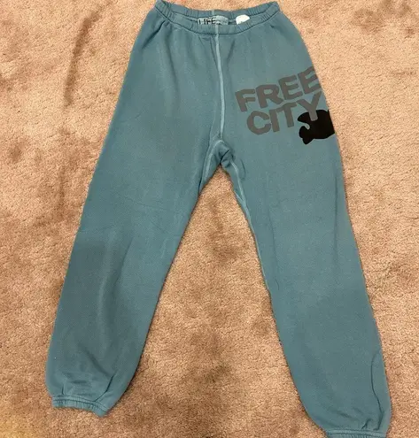 Freecity Teal Superfluff Og Sweatpants EUC Blue