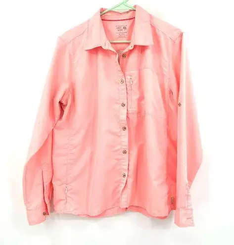 Mountain Hardwear  size‎ XL womens pink button up long sleeve blouse shirt top