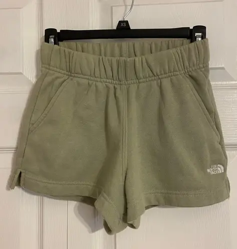 The North Face green fleece shorts