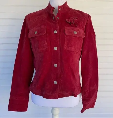 Aria Red leather Jacket Size M