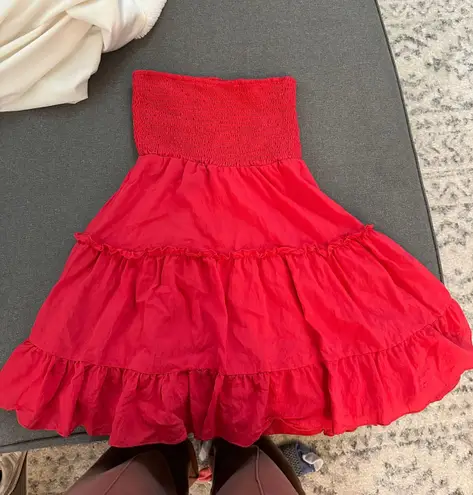 Strapless Red Dress Size XS