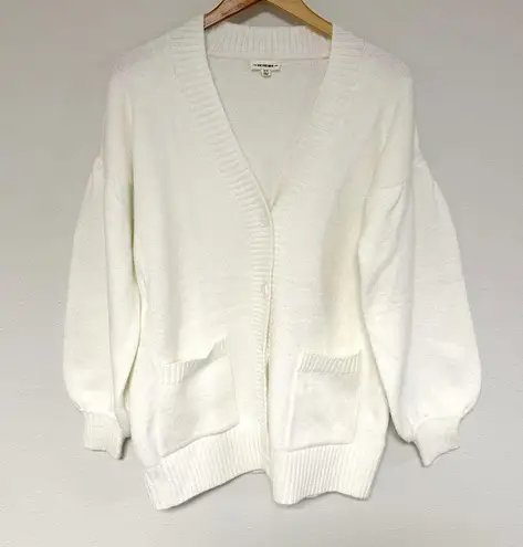 ee:some  Puff Sleeve Pocket Cardigan