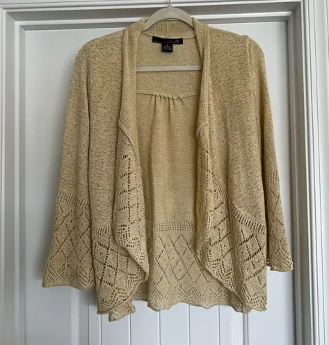 Willi Smith Cream Knit Cardigan