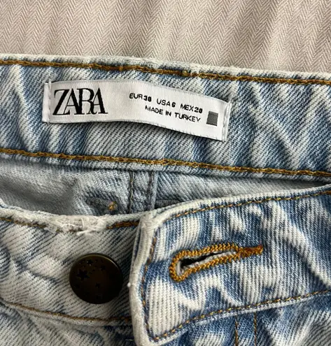 ZARA High Waisted Denim Shorts