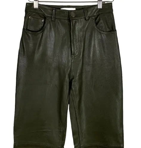 ZARA  Faux Leather High Waist Straight Leg Pants Size 2