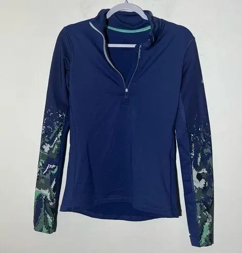 Nike  Pro Hyperwarm Half Zip Training Top Pullover Periwinkle Blue Women's M