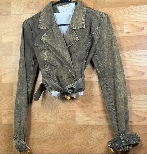 Coveted Clothing Covet Hand-Crafted Redemption Size Medium Short Cropped Jacket with a Be…
