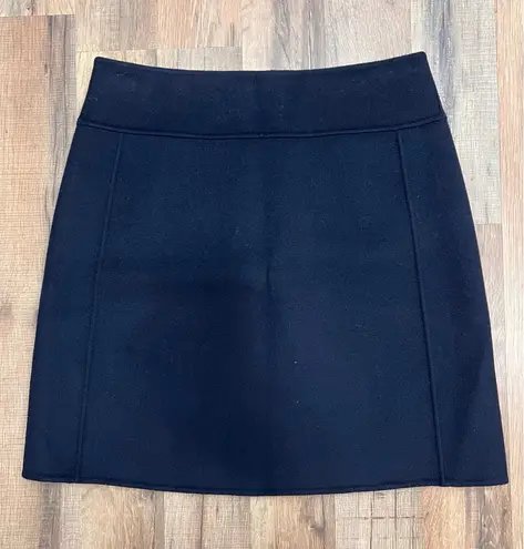 'S Max Mara Wool Mini Skirt Blue 100% Virgin Wool Size 10/42 Italy