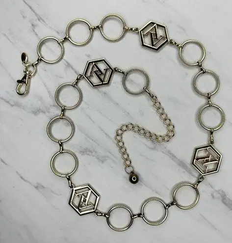 Adrienne Vittadini Gold Chain Link Belt Geometric ✨