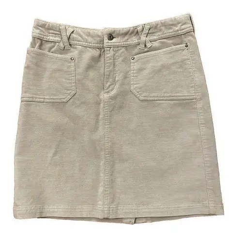 Merrell Tan Khaki Corduroy Straight Short Skirt Womens 6 Casual