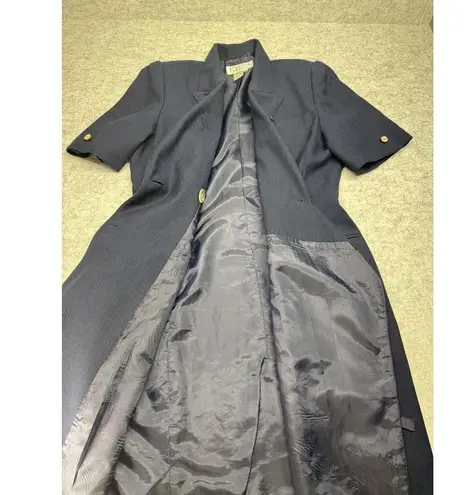 Atrium Collection Dress Womens 10 Navy Blue Double Breasted Blazer Pockets Lined