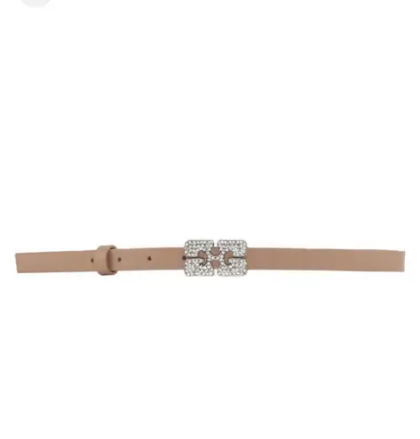 Ganni New Leather Rhinestone Belt