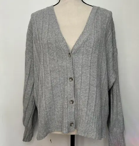 Nine West grayish blue oversized knit cardigan