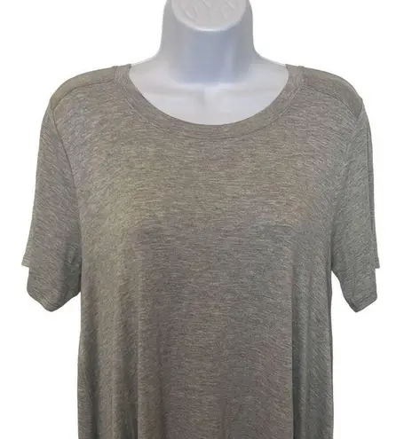 BCBGeneration  Women's Gray Short Sleeves Pullover T-Shirt Dress Size L