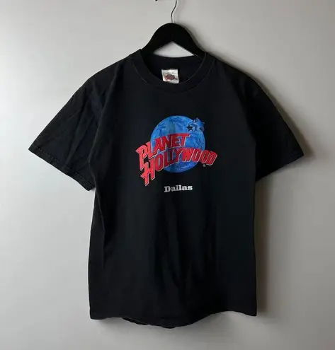 Planet Hollywood Vintage Dallas T Shirt Small S Black Graphic Tee