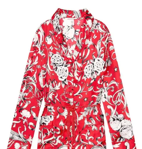 Victoria's Secret Victoria Secret | black cherry satin asian wrap top