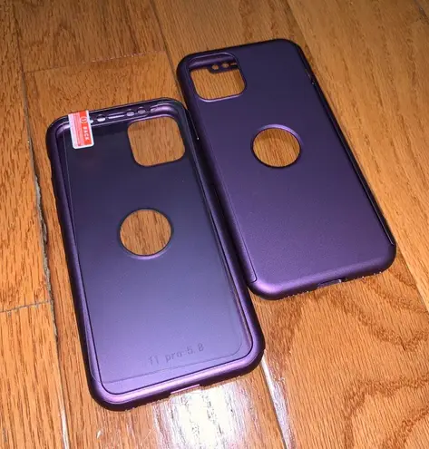 iPhone 11Pro 360 Full Coverage Shockproof Case Violet Multiple