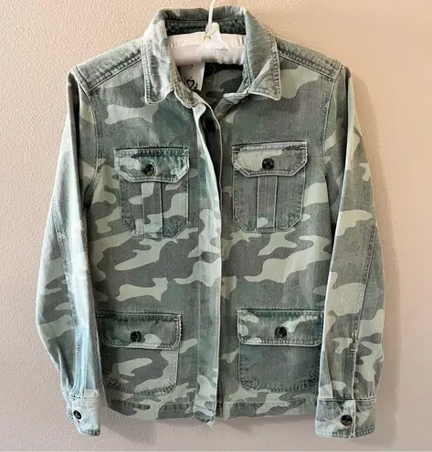 Miss Selfridge NWOT Camo Jacket Womens 2 Shacket Shirt Top Green Camouflage NEW