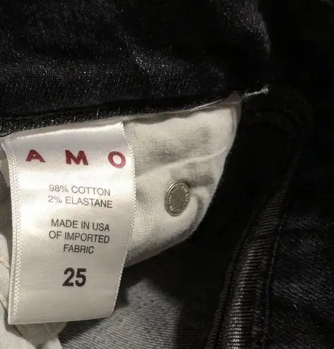 Revolve AMO AMO $298 Black Twist Zip Denim Jeans