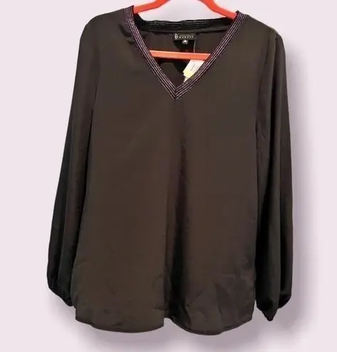 Bobeau S Peasant V-Neck Pullover Top