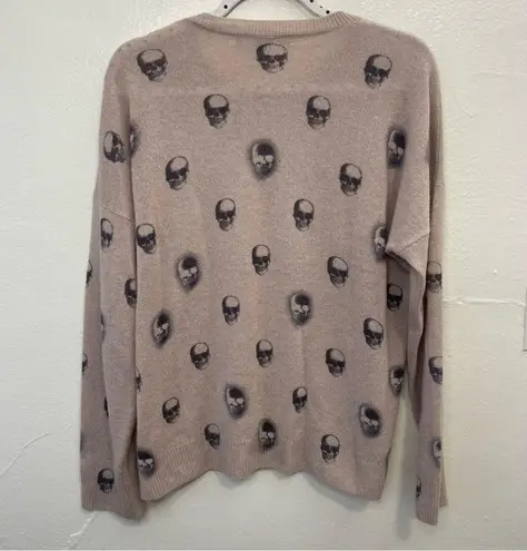 Skull Cashmere Skull Print Oversized Sweater 100% Cashmere