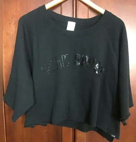 Pink By Victoria Secrets Black Boxy sweatshirt L Size L