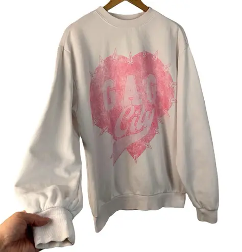 Nicki Minaj 2024 Gag City White Crewneck Pink Friday 2 World Tour Sweatshirt M