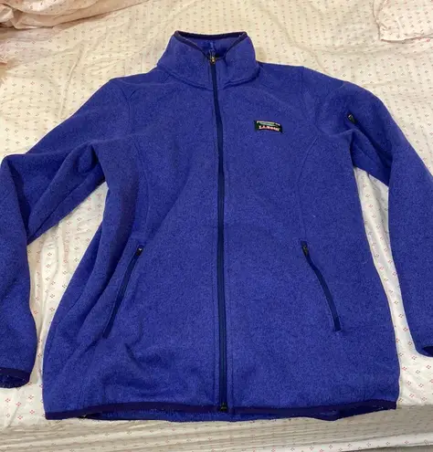 L.L.Bean  Heathered Purple Full Zip Up