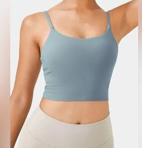 Halara In My Feels Basic Yoga Padded Workout Cropped Tank Top Activewear NWT S