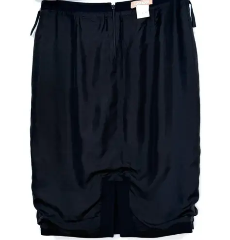 LUCA LUCA Silk Blend Pencil Skirt Black IT 44 (US 8) Made in Italy